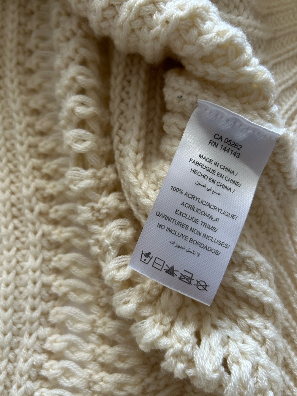California Moonrise Cream Pullover Knit w. Back Zipper Detail. - Picture 11 of 13